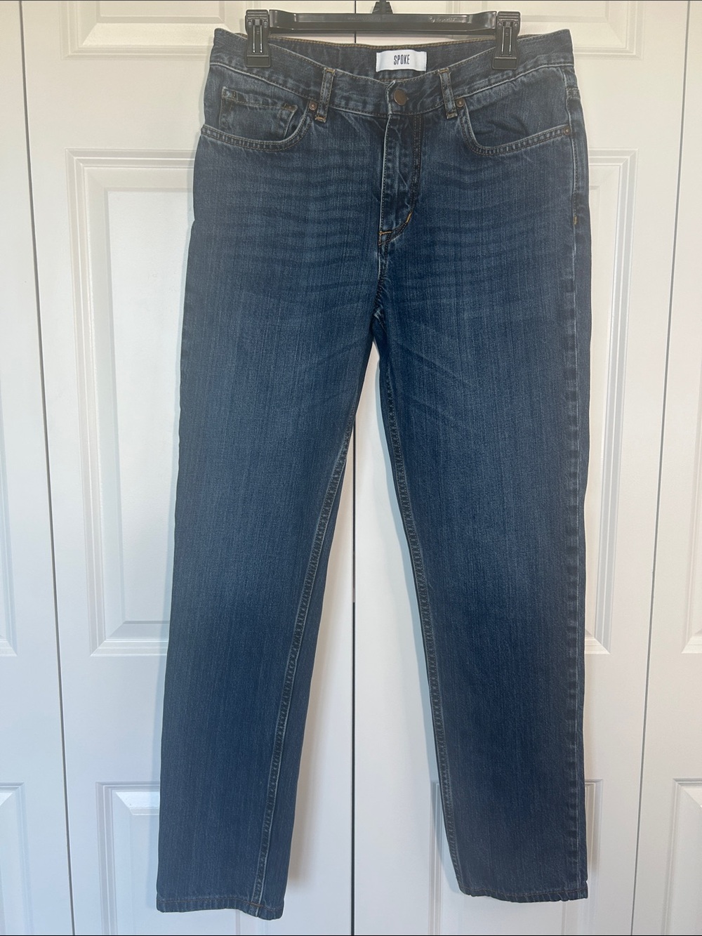 SPOKE Men’s Straight Leg Jeans in Dark Blue